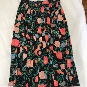 Kate spade silk midi skirt